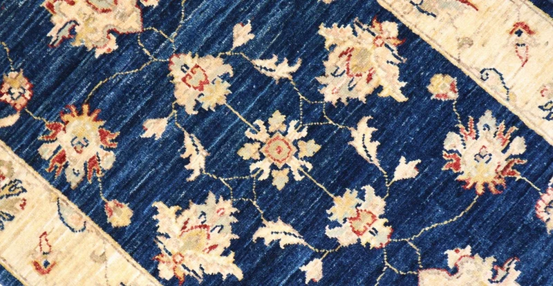Ziegler Teppich 78 x 120 cm - dunkelblau