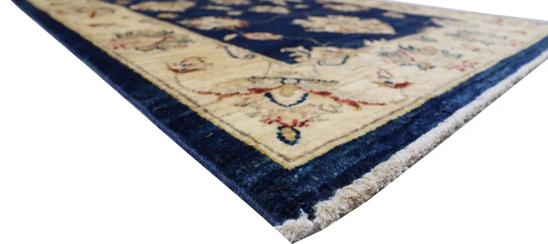 Ziegler Teppich 78 x 120 cm - dunkelblau