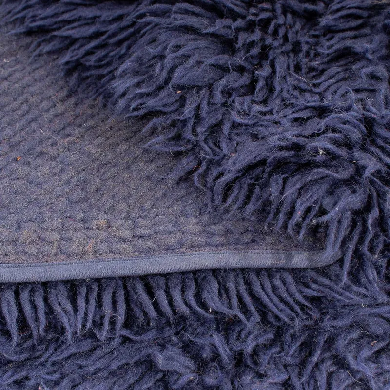 Hochflor Teppich 261 x 261 cm - dunkelblau