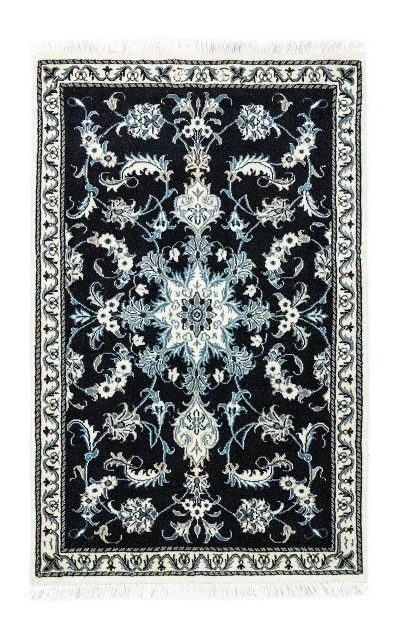Perserteppich - Nain 90 x 136 cm - blau