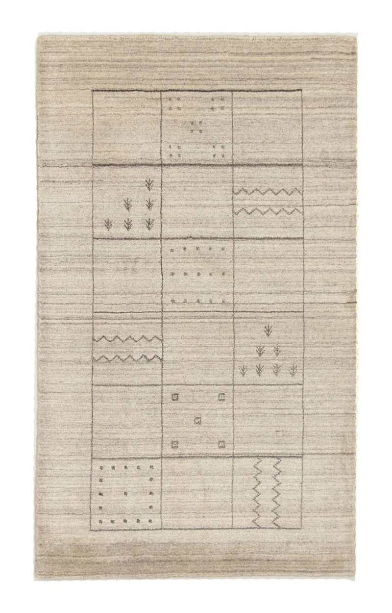 Nepal Teppich 90 x 160 cm Teppichbrücke - beige