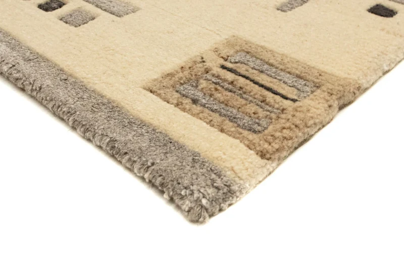 Nepal Teppich 90 x 160 cm Teppichbrücke - beige