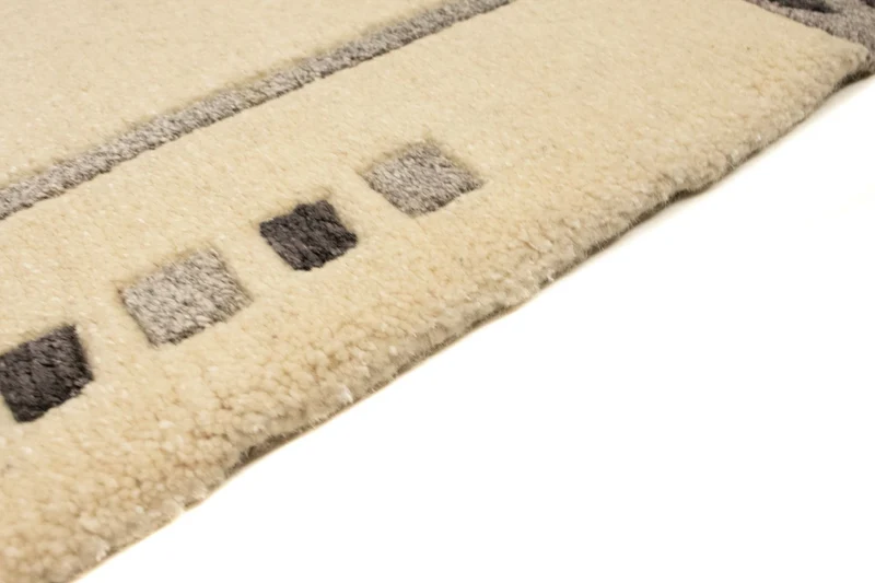 Nepal Teppich 90 x 160 cm Teppichbrücke - beige