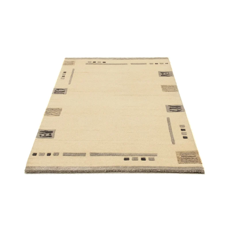 Nepal Teppich 90 x 160 cm Teppichbrücke - beige