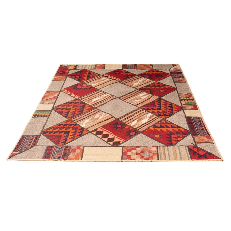 Patchwork Teppich 150 x 200 cm - mehrfarbig