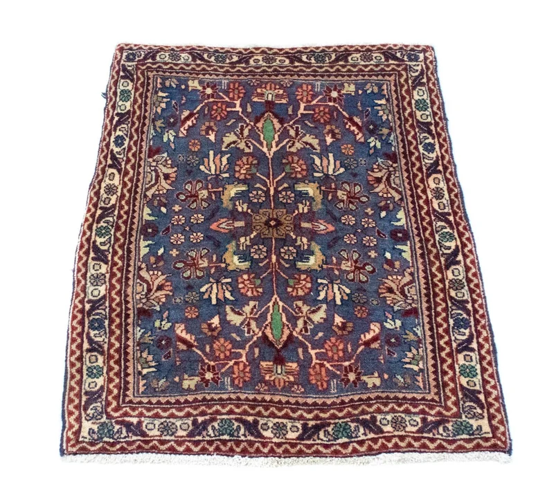 Perserteppich - Bidjar 63 x 84 cm - blau