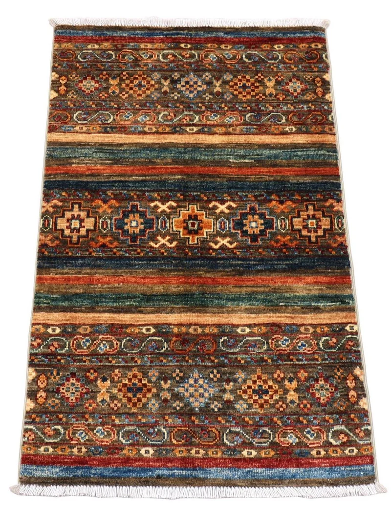 Ziegler Teppich 62 x 99 cm - mehrfarbig