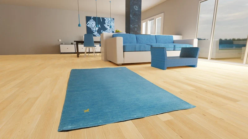 Gabbeh Teppich - Indus 200 x 250 cm - hellblau