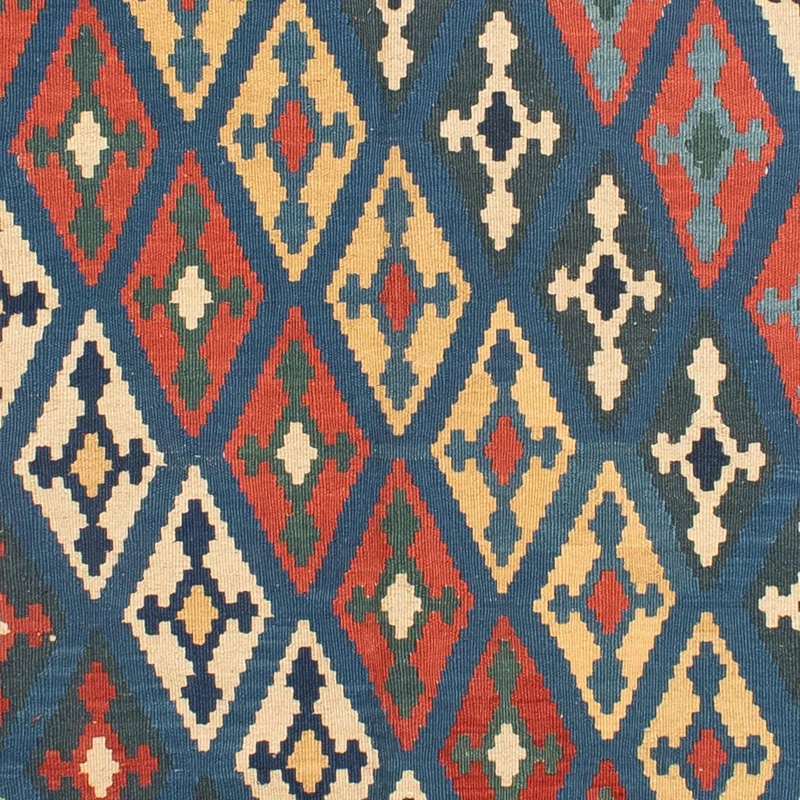 Kelim Teppich - Oriental 148 x 174 cm - blau