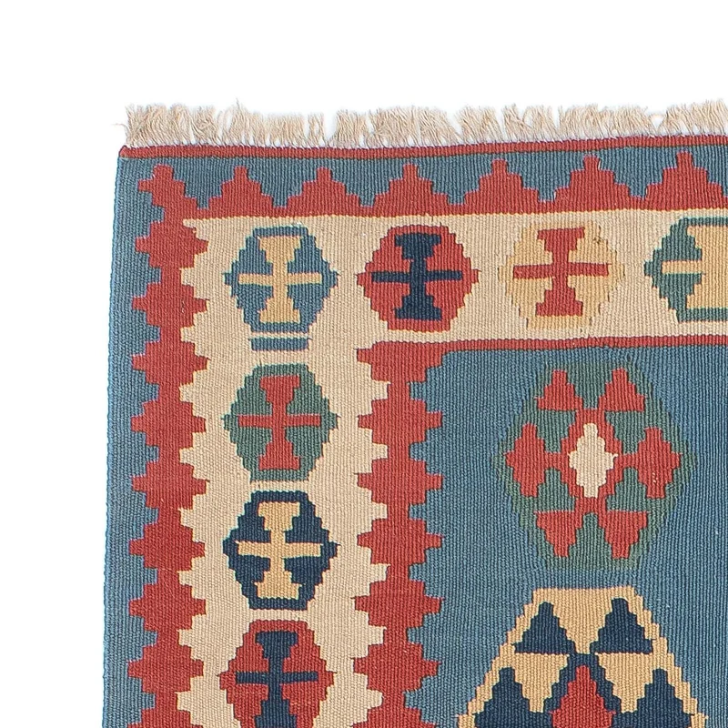 Kelim Teppich - Oriental 108 x 179 cm - blau