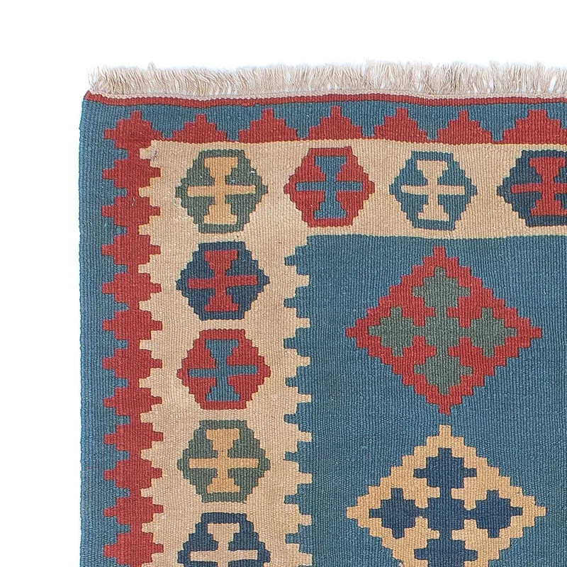 Kelim Teppich - Oriental 117 x 170 cm - blau