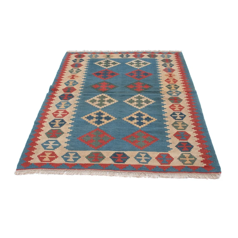 Kelim Teppich - Oriental 117 x 170 cm - blau