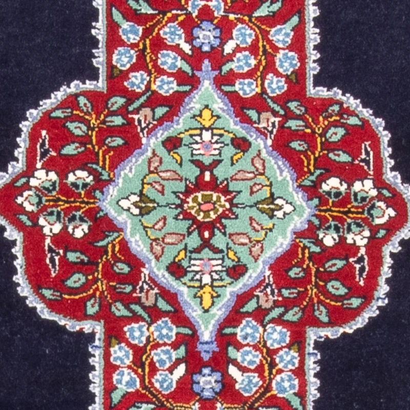 Perserteppich - Täbriz - Royal - 76 x 96 cm - dunkelblau