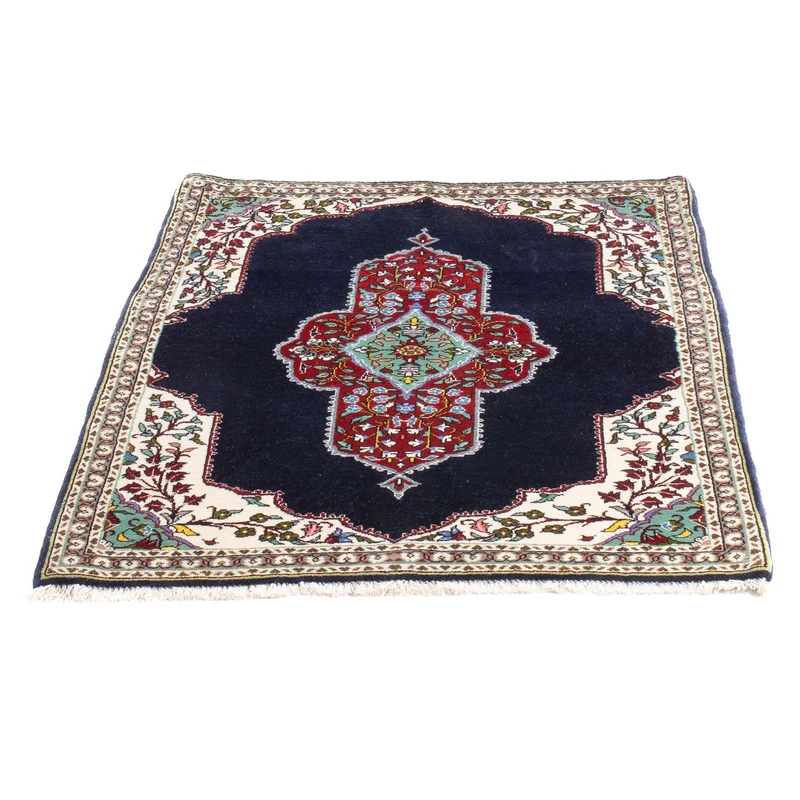 Perserteppich - Täbriz - Royal - 76 x 96 cm - dunkelblau
