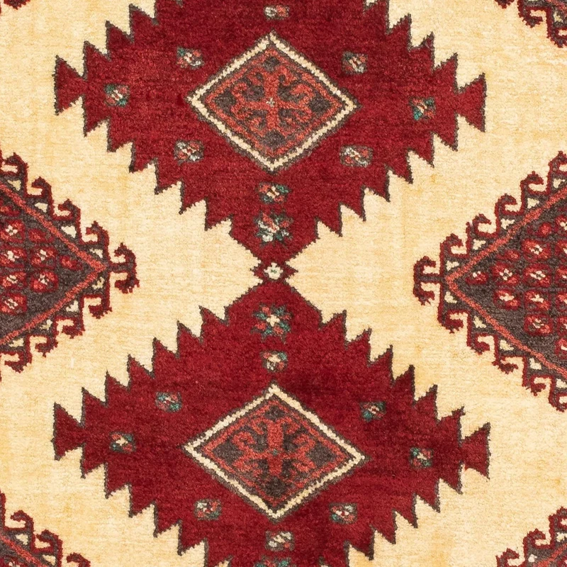 Turkaman Teppich 92 x 133 cm - dunkelrot