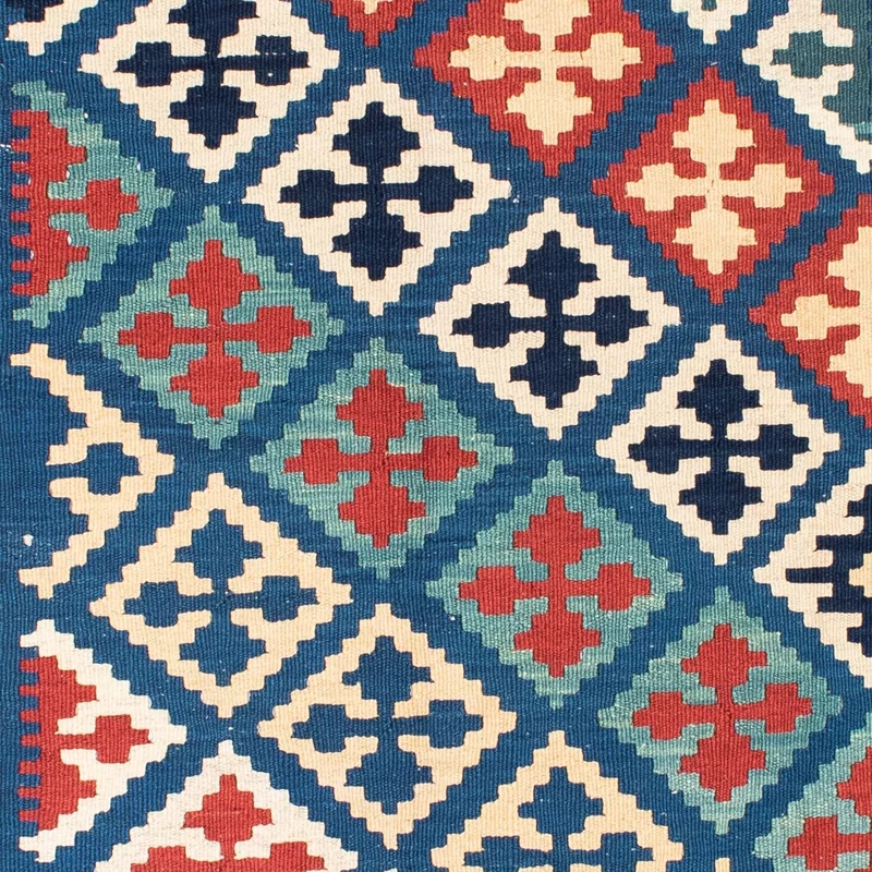 Kelim Teppich - Oriental 128 x 170 cm - blau