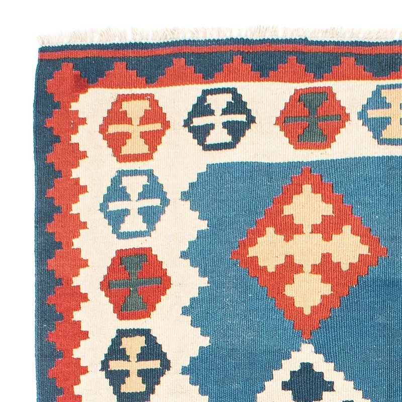 Kelim Teppich - Oriental 117 x 177 cm - blau