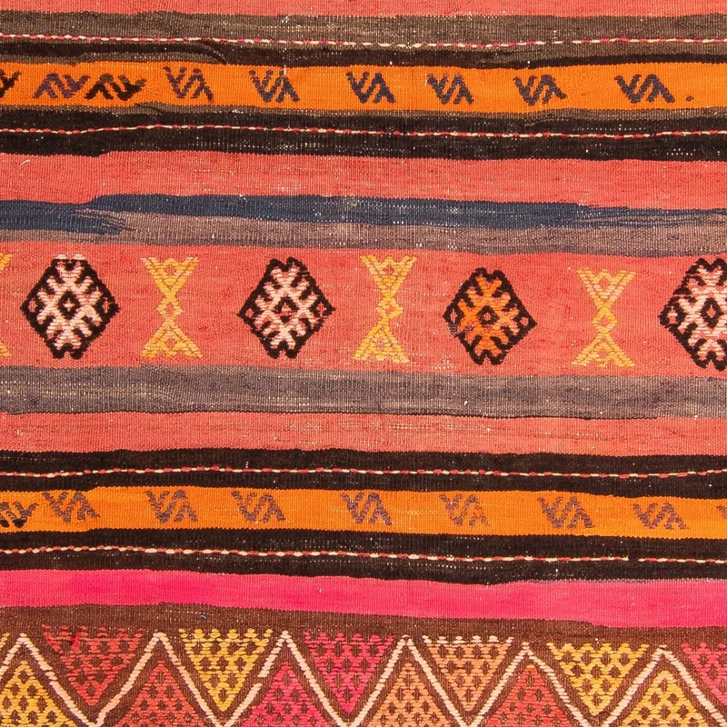 Kelim Teppich - Old 135 x 150 cm - mehrfarbig