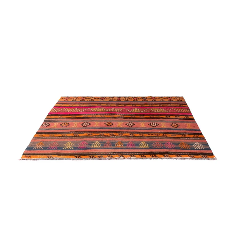 Kelim Teppich - Old 135 x 150 cm - mehrfarbig