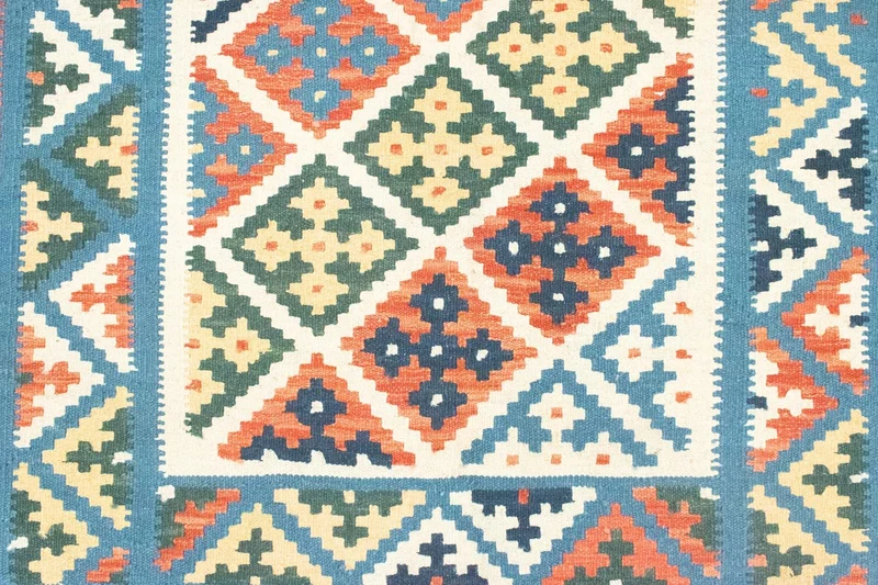 Kelim Teppich - Splash 127 x 187 cm - beige