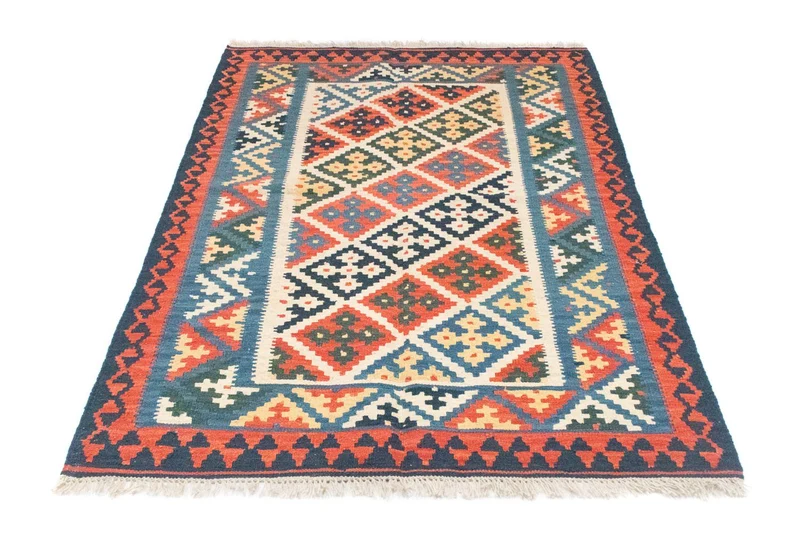 Kelim Teppich - Splash 127 x 187 cm - beige