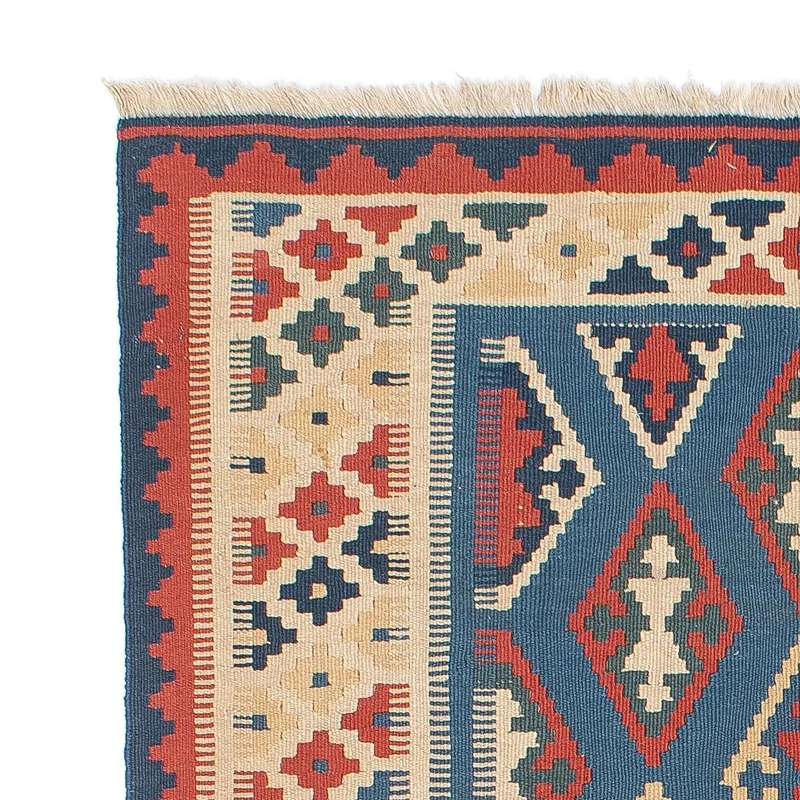 Kelim Teppich - Oriental 114 x 168 cm - blau