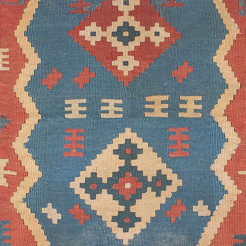 Kelim Teppich - Oriental 114 x 167 cm - blau