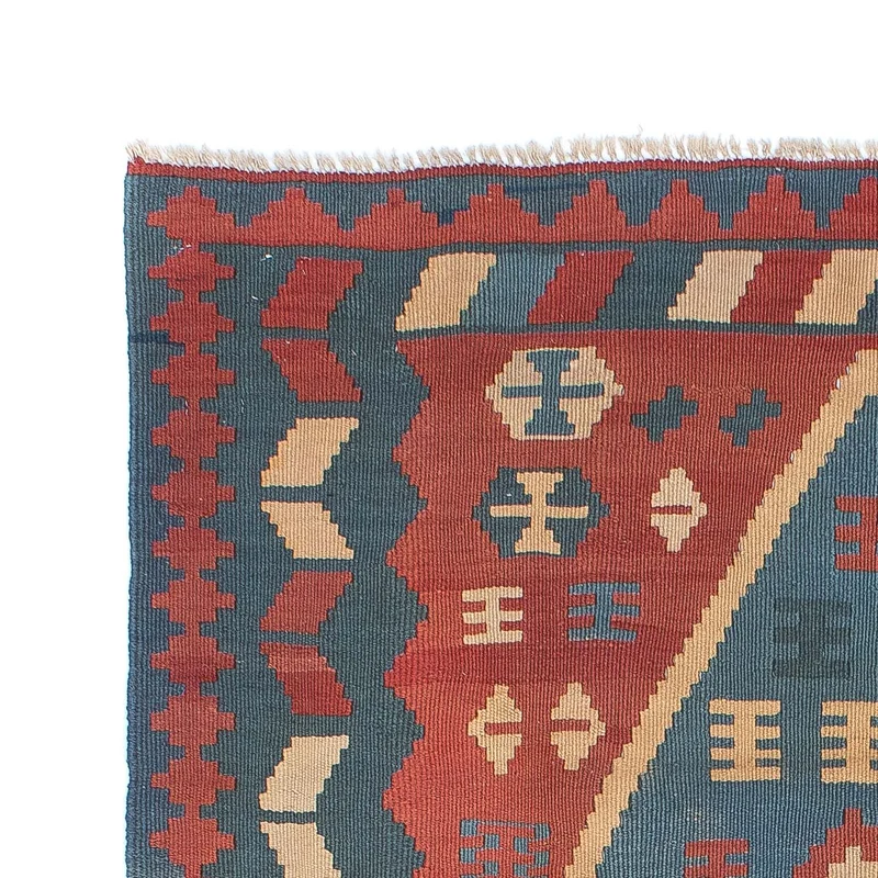 Kelim Teppich - Oriental 114 x 167 cm - blau