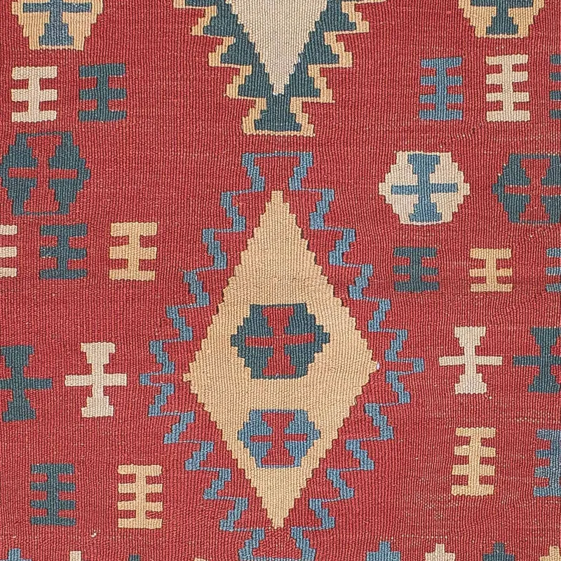 Kelim Teppich - Oriental 113 x 168 cm - dunkelrot