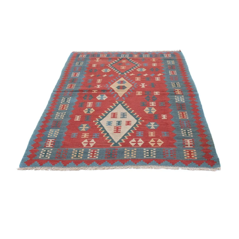 Kelim Teppich - Oriental 113 x 168 cm - dunkelrot