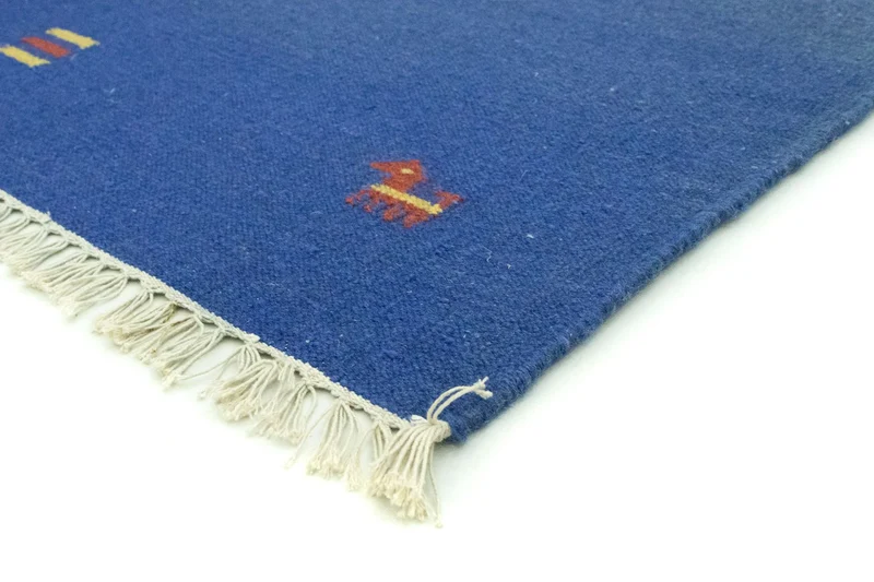 Kelim Teppich - Trendy 200 x 300 cm - blau