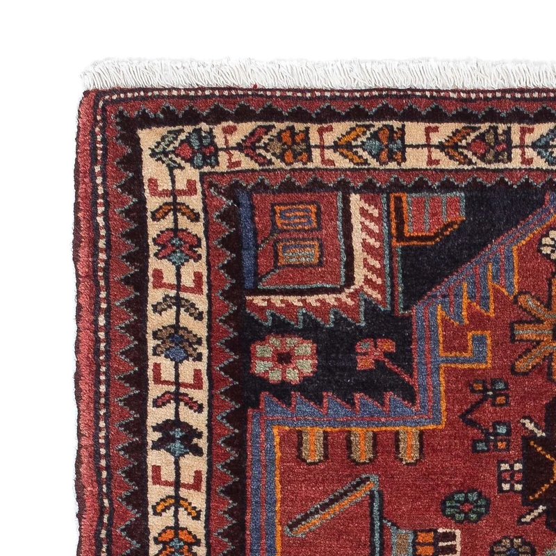 Perserteppich - Nomadic 81 x 118 cm - dunkelrot