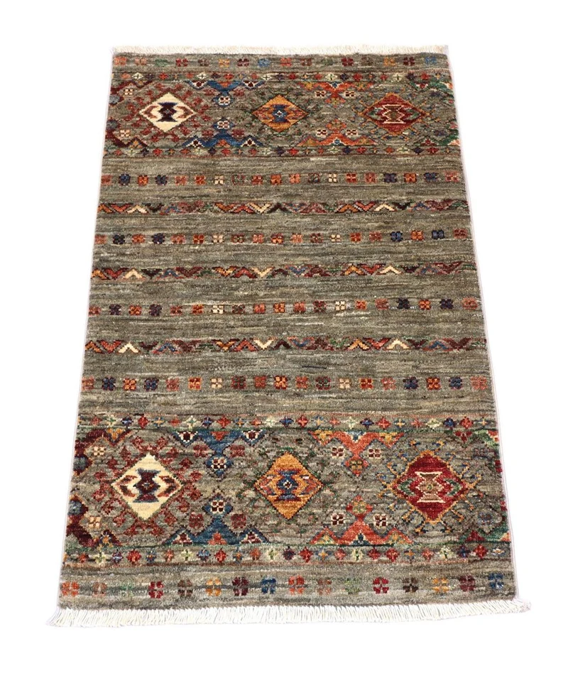 Ziegler Teppich 63 x 100 cm - grau