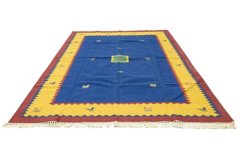 Kelim Teppich - Trendy 200 x 300 cm - blau