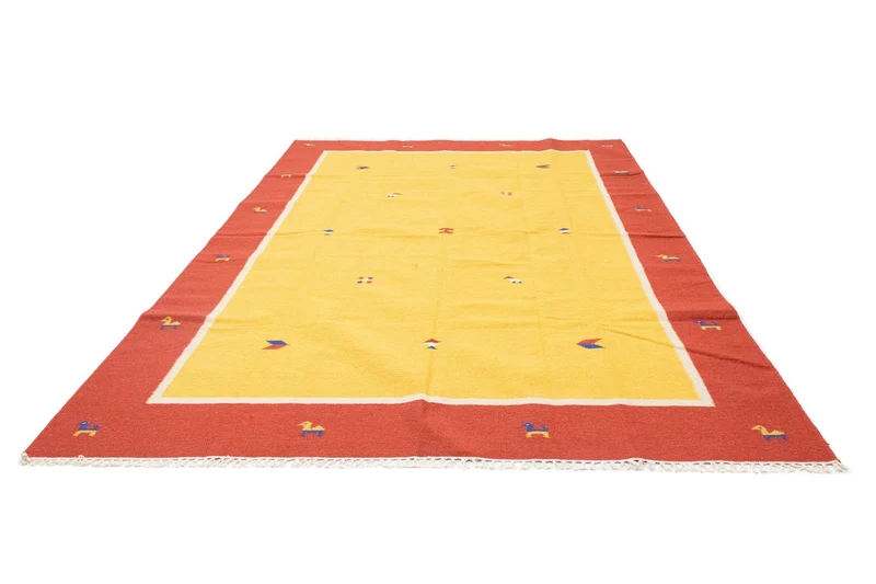 Kelim Teppich - Trendy 200 x 300 cm - gelb
