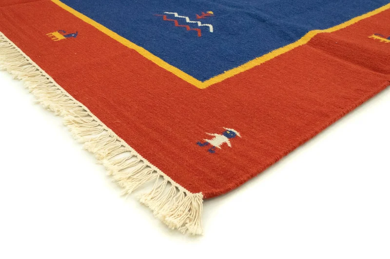 Kelim Teppich - Trendy 200 x 300 cm - blau