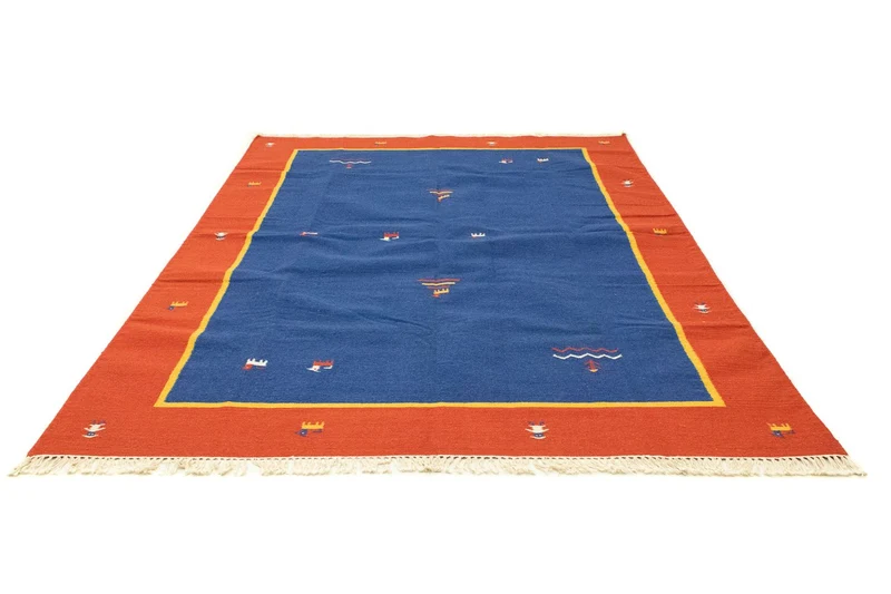 Kelim Teppich - Trendy 200 x 300 cm - blau