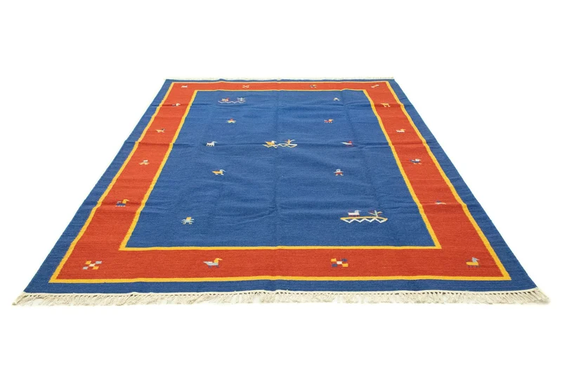 Kelim Teppich - Trendy 200 x 300 cm - blau