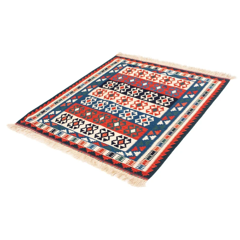 Kelim Teppich - Oriental 100 x 110 cm - blau