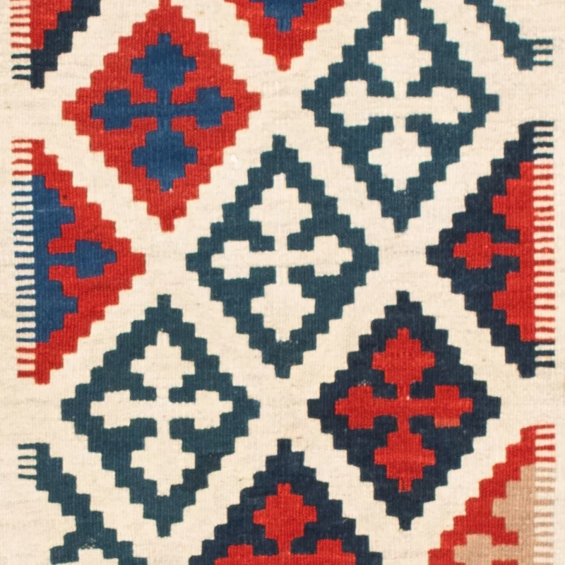 Kelim Teppich - Oriental 103 x 108 cm - blau
