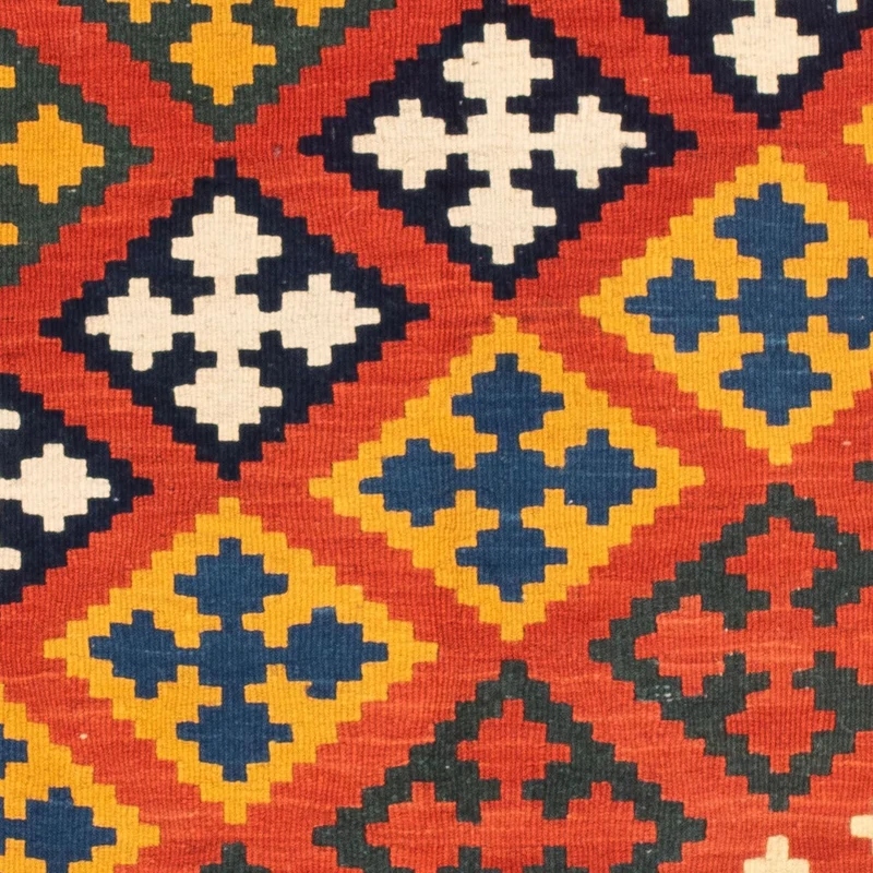 Kelim Teppich - Oriental 105 x 107 cm - rot