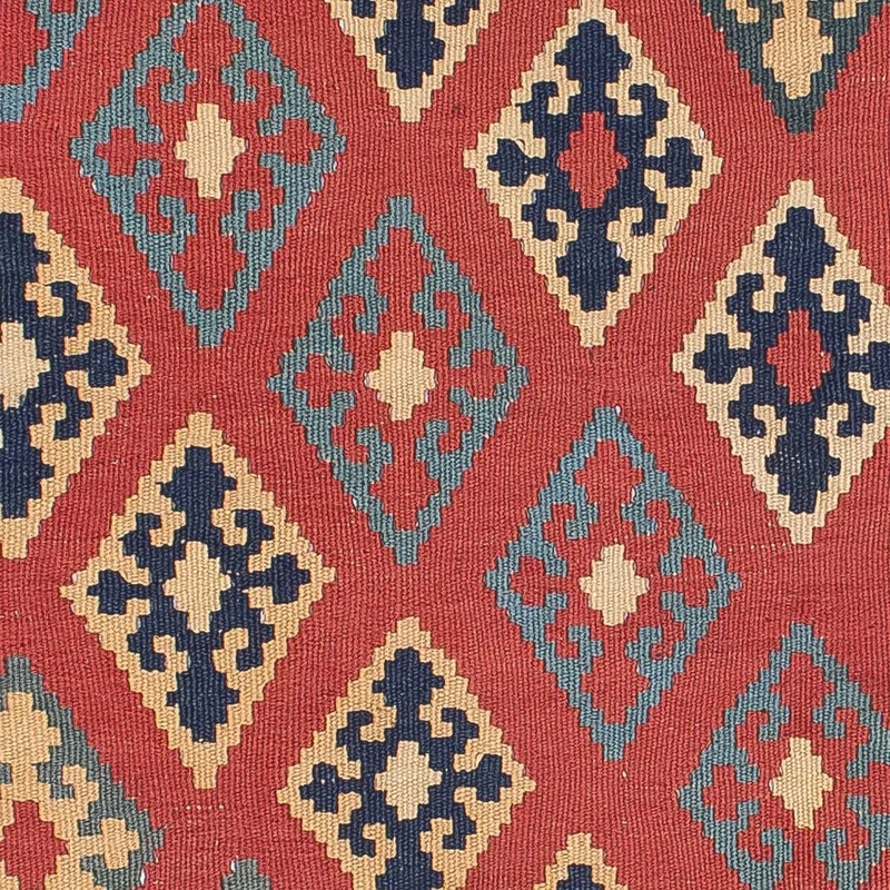 Kelim Teppich - Oriental 96 x 161 cm - dunkelrot