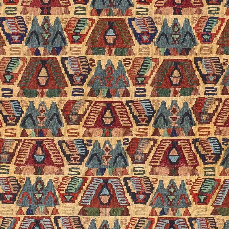 Kelim Teppich - Oriental 108 x 158 cm - hellbraun