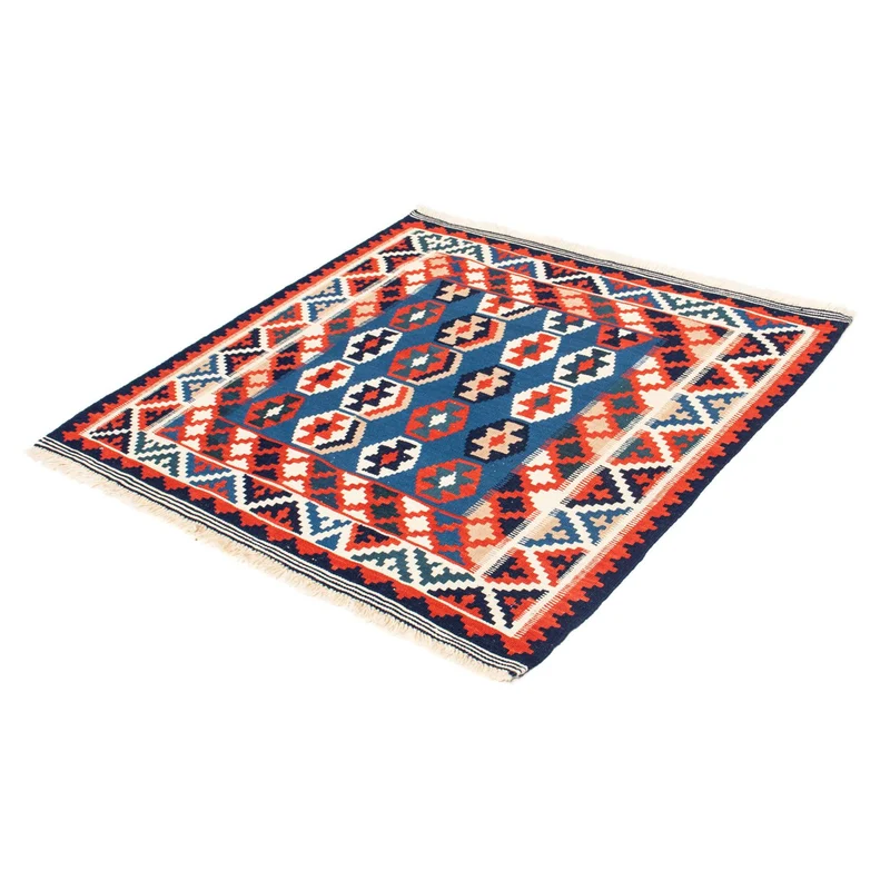 Kelim Teppich - Oriental 105 x 105 cm - dunkelblau