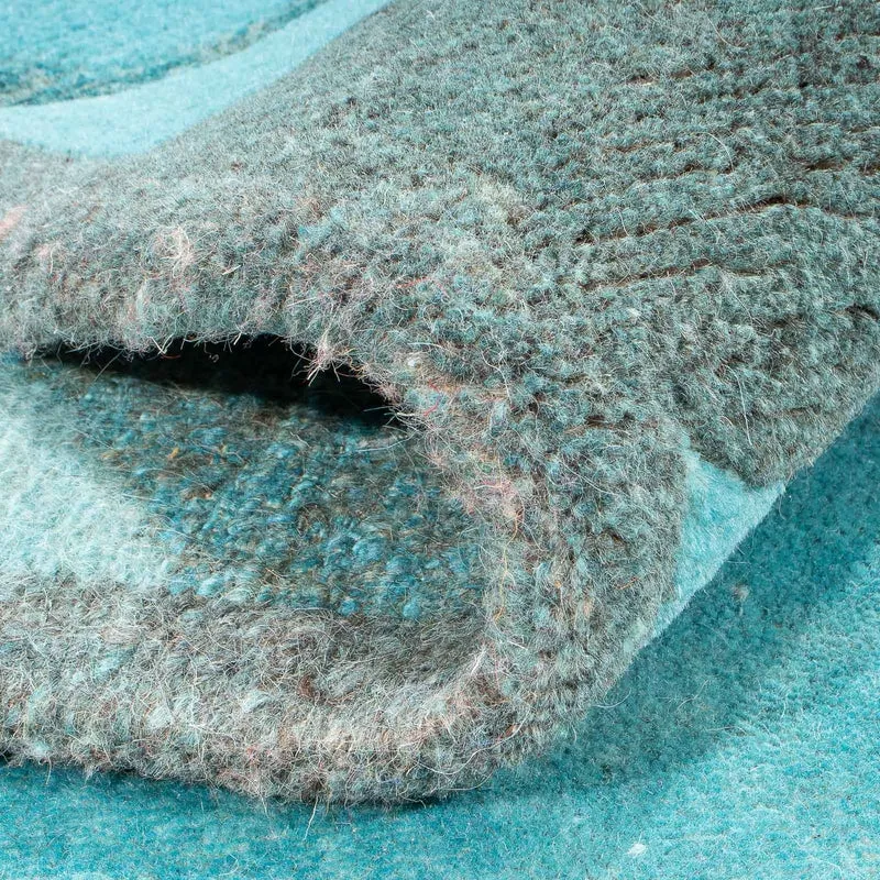Nepal Teppich - 160 x 230 cm - hellblau