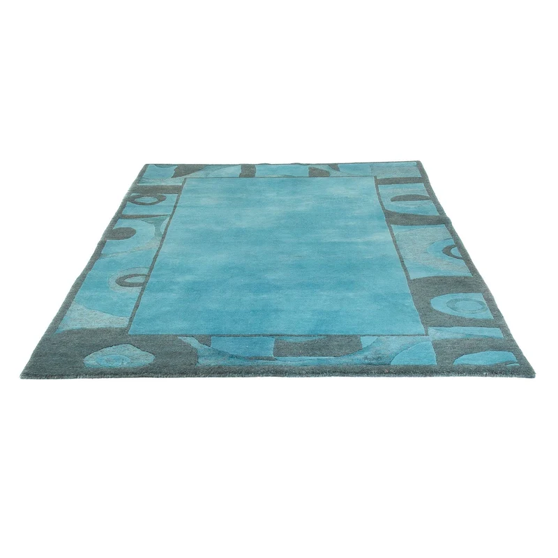 Nepal Teppich - 160 x 230 cm - hellblau