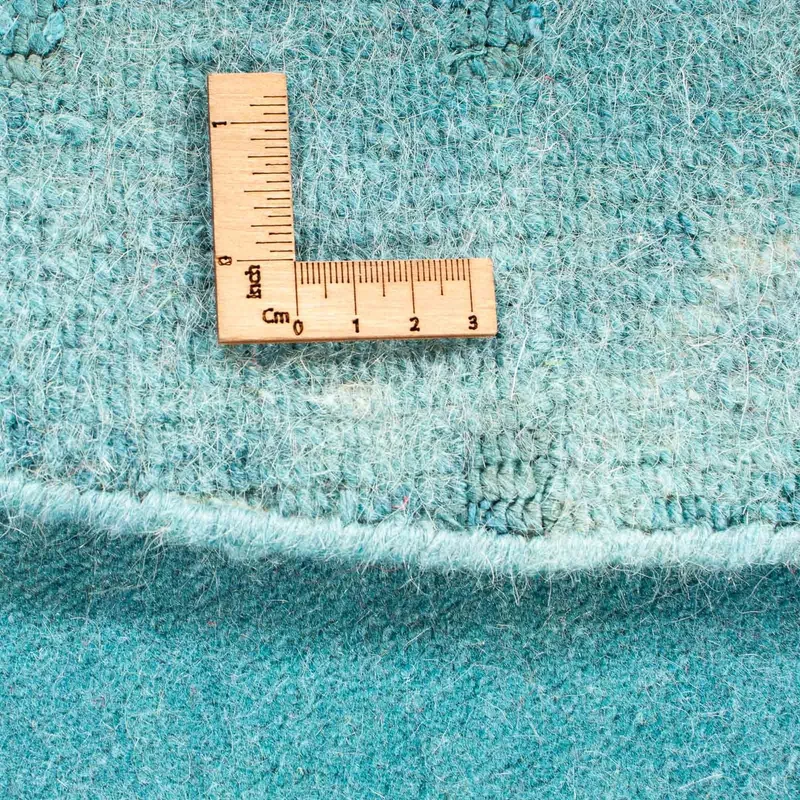 Nepal Teppich 151 x 151 cm - hellblau