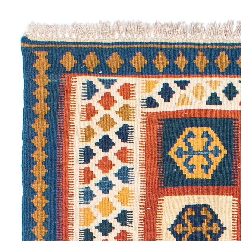 Kelim Teppich - Oriental 100 x 145 cm - blau