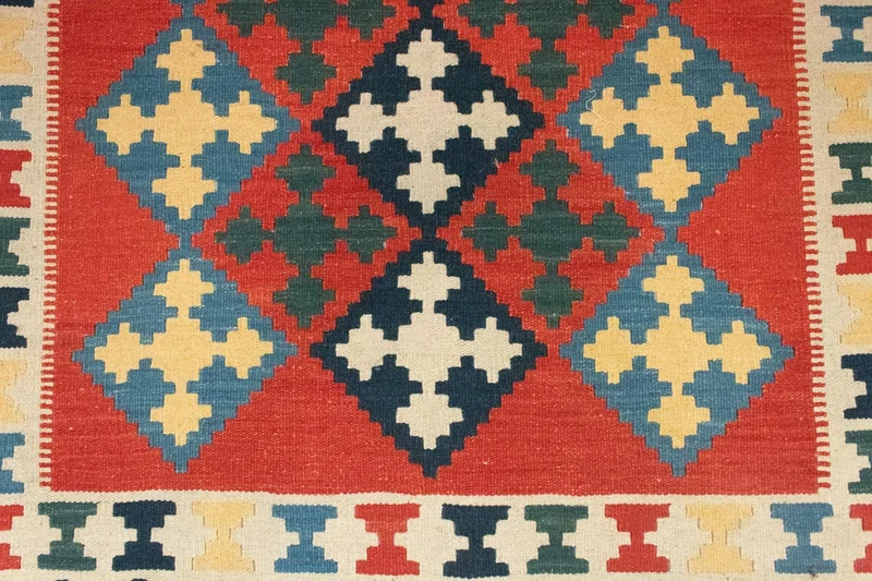 Kelim Teppich - Splash 125 x 176 cm - rot