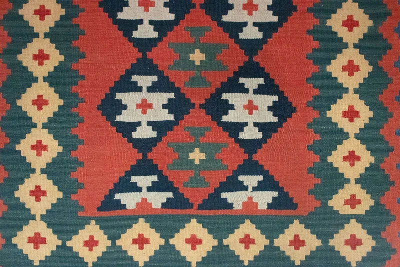 Kelim Teppich - Splash 120 x 184 cm - rot